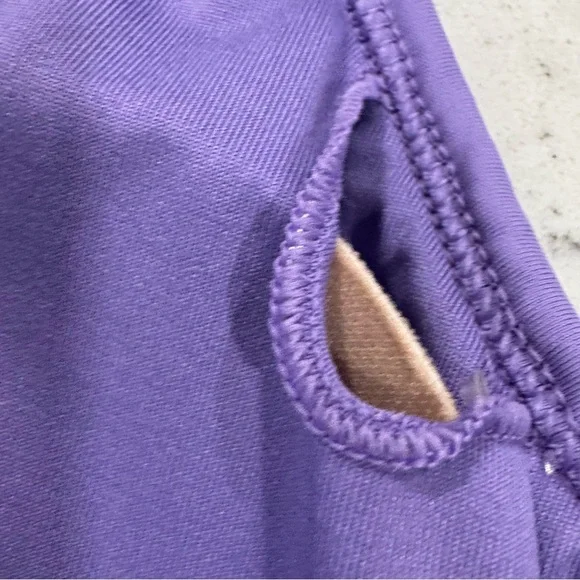 NWT Old Navy Ribbed Textured Lavender Bikini Top Underwire Adjustable Straps - Picture 7 of 11